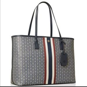 COPY - Tory Burch Gemini Link Canvas Top-Zip